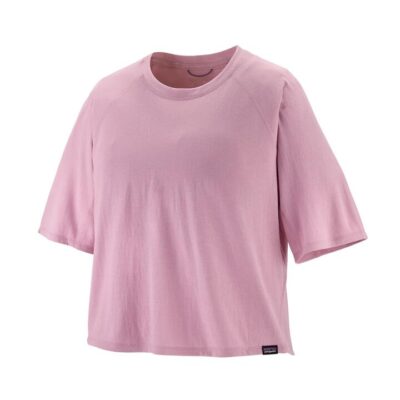 Womens Patagonia Capilene Cool Trail Cropped Shirt Milkweed Mauve
