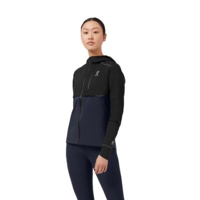 Womens On Running Weather Jacket Black / Navy / L