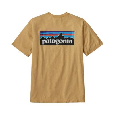 Mens Patagonia P-6 Logo Responsibili-tee Beeswax Tan / S