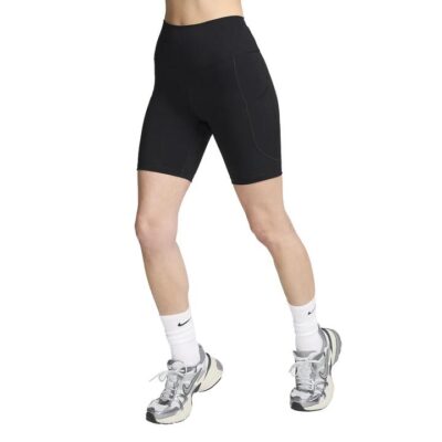 Womens Nike Dri-fit One High-waisted 8-inch Biker Shorts With Pockets Black / L