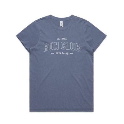 Womens Pace Athletic Run Club Tee Faded Blue