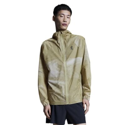 Mens On Running Waterproof Ultra Jacket White / Caper / S