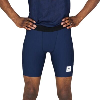 Mens Saysky Combat+ Rib Short 8-inch Tights Blue / S