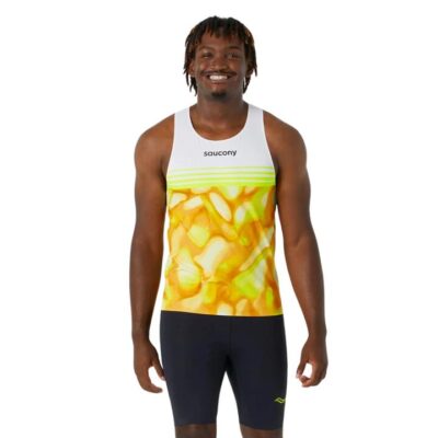 Mens Saucony Endorphin Singlet Peel / M