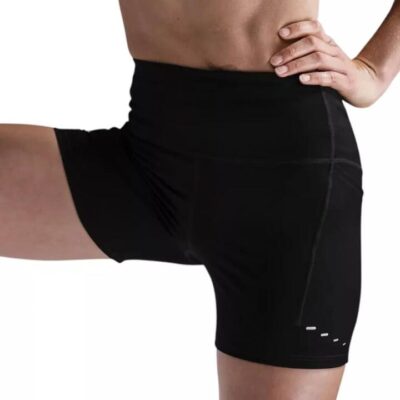 Womens Nike Swift High-waisted 4 Inch Tight Running Shorts With Pockets Black