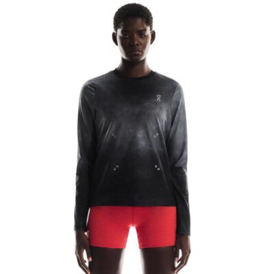 Womens On Running Pace Mesh Long-t Black / M