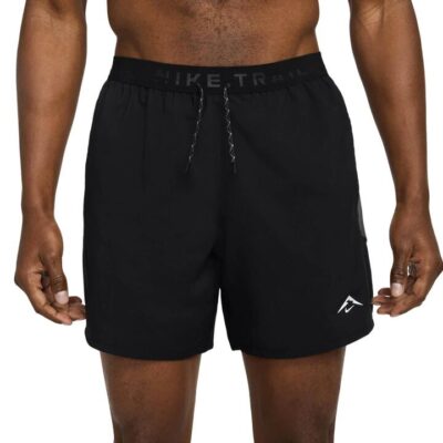 Mens Nike Trail Dri-fit 6 Inch Brief-lined Running Shorts Black / Anthracite / Anthracite / Summit White / Xl