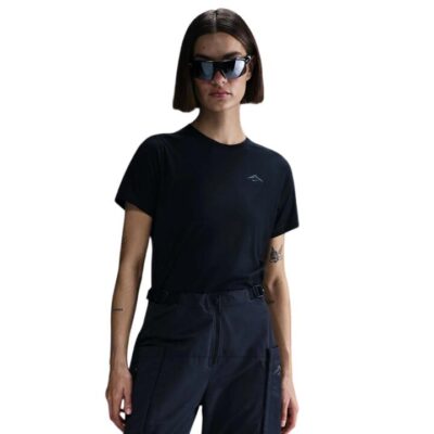 Womens Nike Trail Dri-fit Short-sleeve Running Top Black