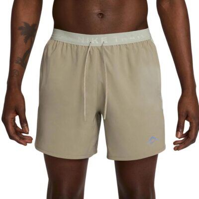 Mens Nike Trail Dri-fit 6 Inch Brief-lined Running Shorts Light Army