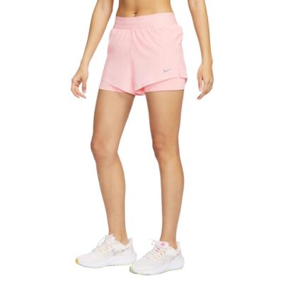 Womens Nike Swift Dri-fit Mid-rise 2-in-1 Running Shorts Atmosphere / L