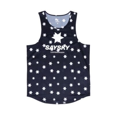 Mens Saysky Star Combat Singlet Blue / White Aop / S