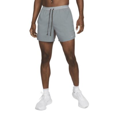 Mens Nike Dri-fit Stride 5 Inch Shorts Smoke Grey / Black / S
