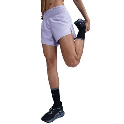 Womens Nike Trail Dri-fit Brief-lined Running Shorts Lilac Ice / Summit White / M