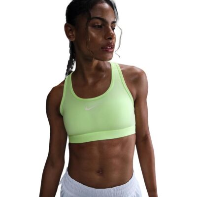 Womens Nike Swoosh Medium Support Bra Barely Volt