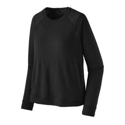 Womens Patagonia Long-sleeved Capilene Thermal Crew Black / Xs