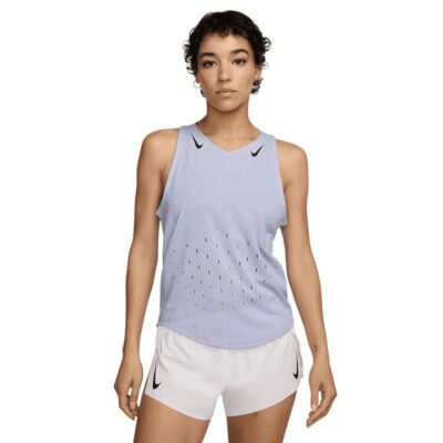Womens Nike Aeroswift Dri-fit Adv Running Singlet Ghost / Blue Void / M