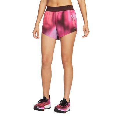 Womens Nike Aeroswift Dri-fit Adv Mid-rise 3 Inch Brief-lined Running Shorts Fk Rush Fuchsia