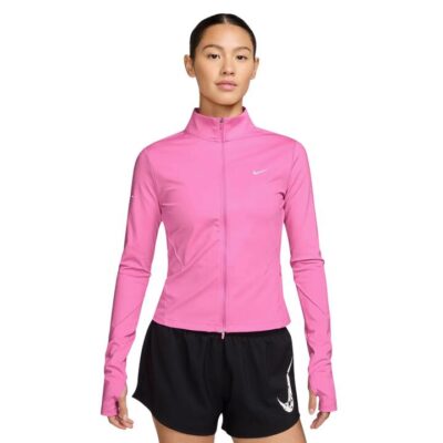 Womens Nike Swift Dri-fit Full-zip Mid-layer Running Top Playful Pink