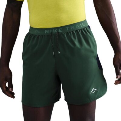 Mens Nike Trail Dri-fit 6 Inch Brief-lined Running Shorts Fir