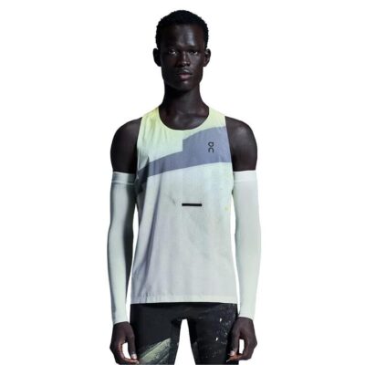 Mens On Running Race Singlet Lime / S