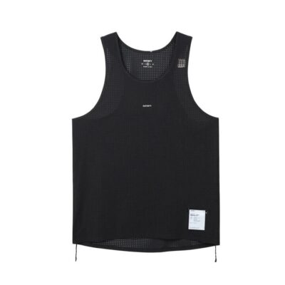 Mens Satisfy Space-o Running Singlet Black / S