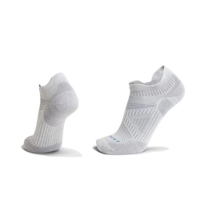 Unisex Le Bent Targeted Cushion Micro Tab Run Sock White / M