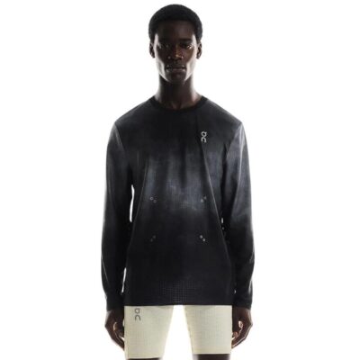 Mens On Running Pace Mesh Long-t Black