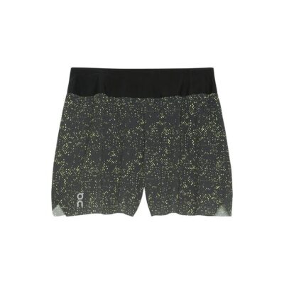 Mens On Running Ultra Shorts Iron / Lime / Xl