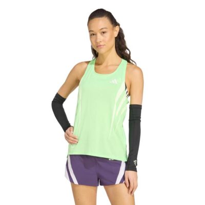 Womens Adidas Adizero Nyc Singlet Lime Burst