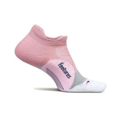 Unisex Feetures Elite Light Cushion No-show Tab Socks Pink Orchard