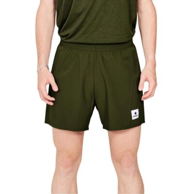 Mens Saysky Pace 5 Inch Shorts Green / S