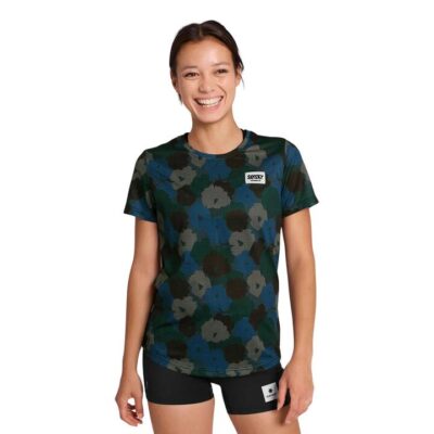 Womens Saysky Flower Combat T-shirt Blue Flower Camo / Xs