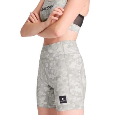 Womens Saysky Camo Combat+ Short Tights 7 Inch Sand Aop
