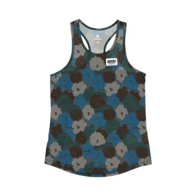 Womens Saysky Flower Combat Singlet Blue Flower Camo / Xs