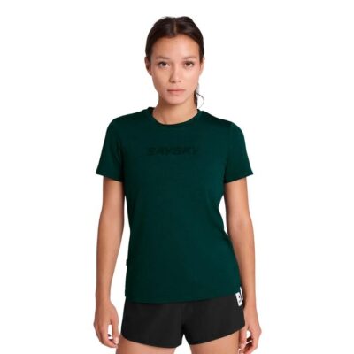 Womens Saysky Logo Pace T-shirt Green