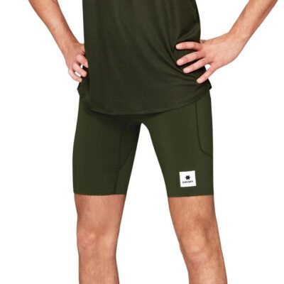 Mens Saysky Combat+ Short 9-inch Tights Green / S