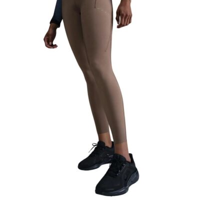 Womens Swift Dri-fit High Rise Pocket 7/8 Running Tights Mink Brown / S